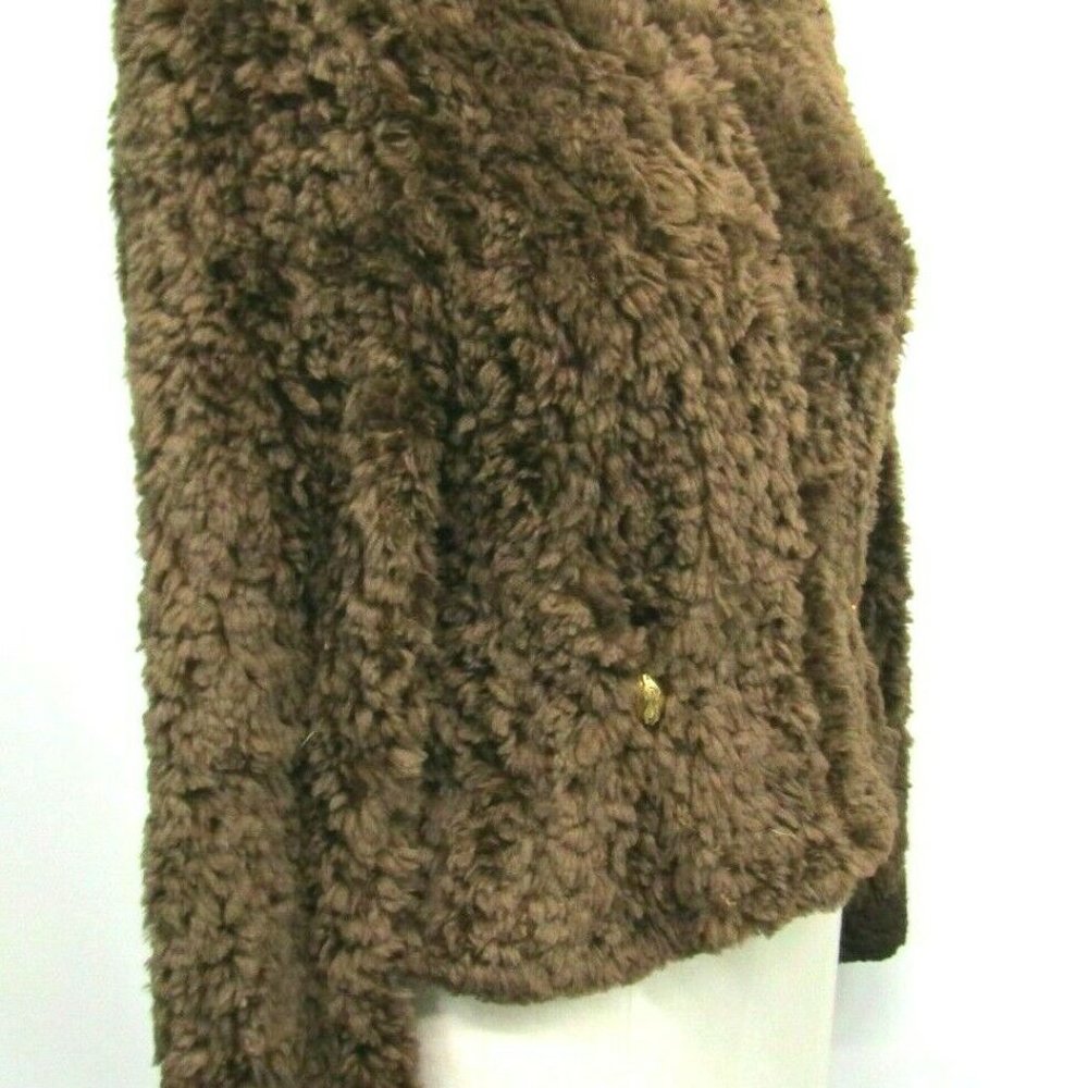 Gorgeous PAULA LISHMAN Cognac Beaver Knit Fur Zip - Picture 2 of 7